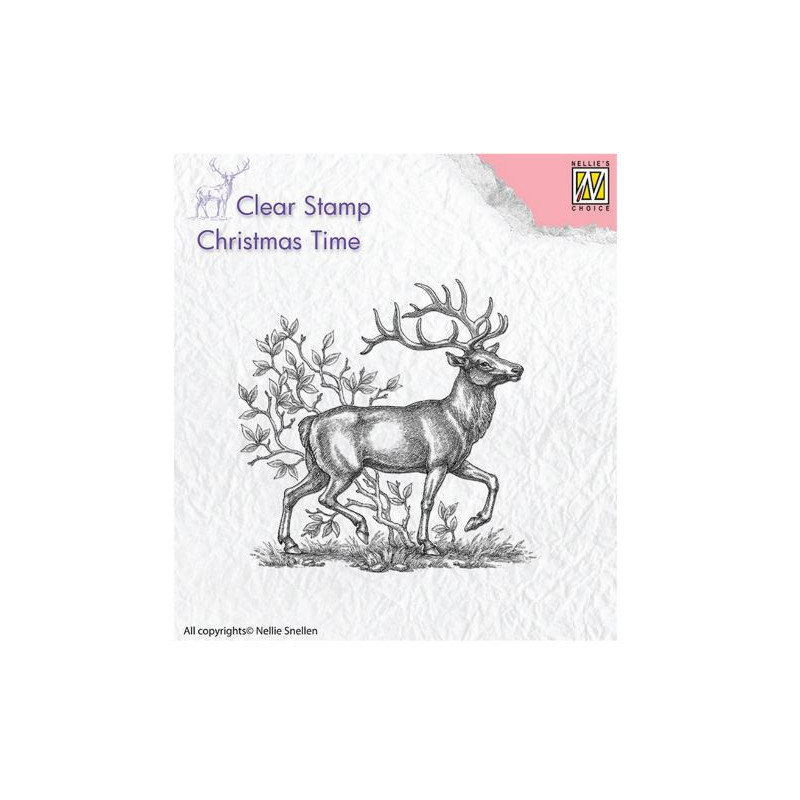 Nellie's Choice • Christmas Time Clear Stamps Reindeer