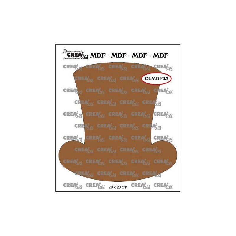 Crealies MDF steampunk hat men 20x20
