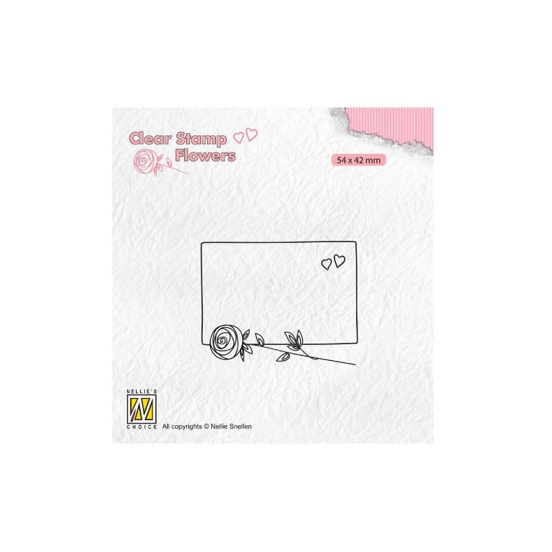 Nellie's Choice • Flowers Clear Stamps Frame With Rose