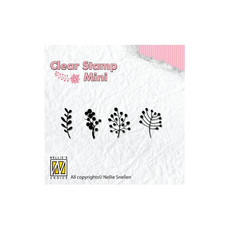 Nellie's Choice • Mini Clear Stamps Berries Branches