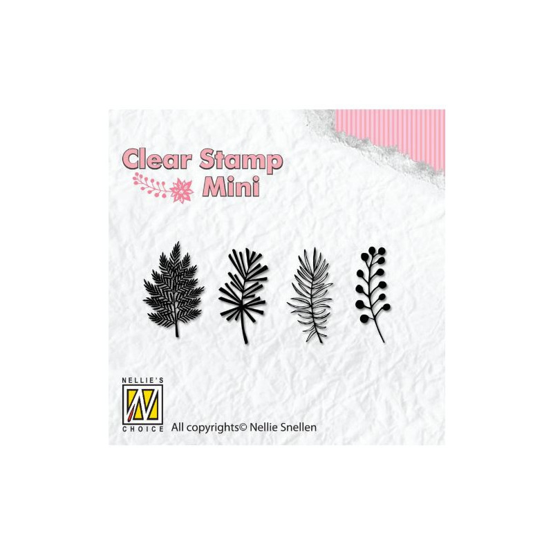 Nellie's Choice • Mini Clear Stamps Christmas Branches-1