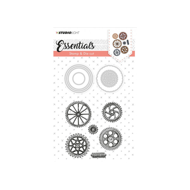 STUDIO LIGHT SET- CLEAR STAMP & DIE CUT nr.15 - BASICSDC15