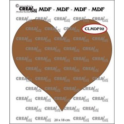 Crealies MDF heart 20 x 18cm