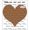 Crealies MDF heart 20 x 18cm