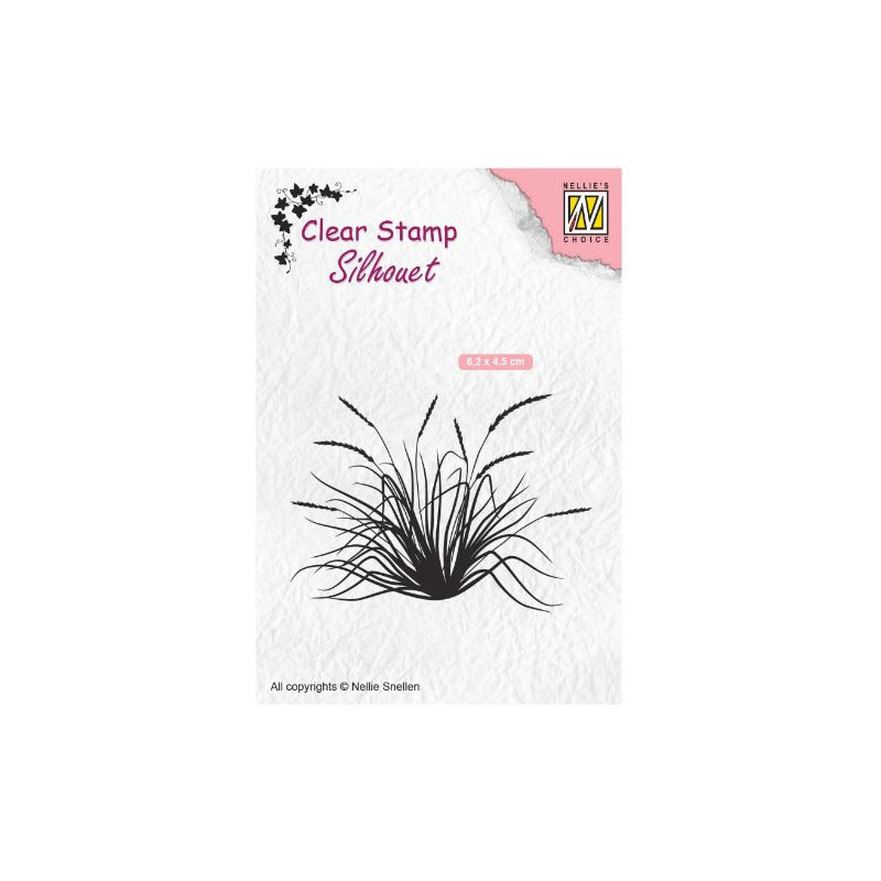 Nellie's Choice • Silhouet Clear Stamps Blooming Grass-2 62x45mm