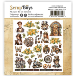 ScrapBoys Steampunk Journey Double Sided Die Cut Elements (40 pcs) SB-STJO-12