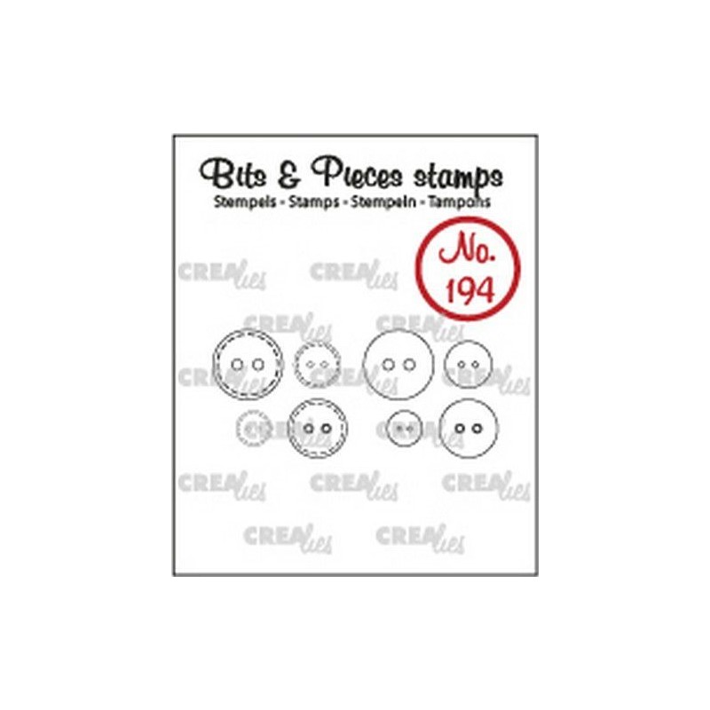 Crealies Clearstamp Bits&Pieces 2x 4 knoopjes  max. 11mm