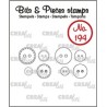 Crealies Clearstamp Bits&Pieces 2x 4 knoopjes  max. 11mm