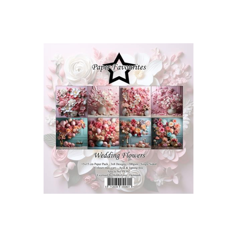 Paper Favourites Paper Pack 6x6 "Wedding Flowers" PF502