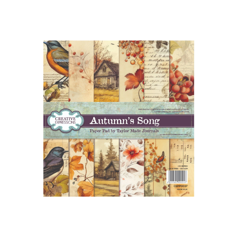 Creative Expressions • 8x8 Taylor Made Journals Paper Pad Autumn Song