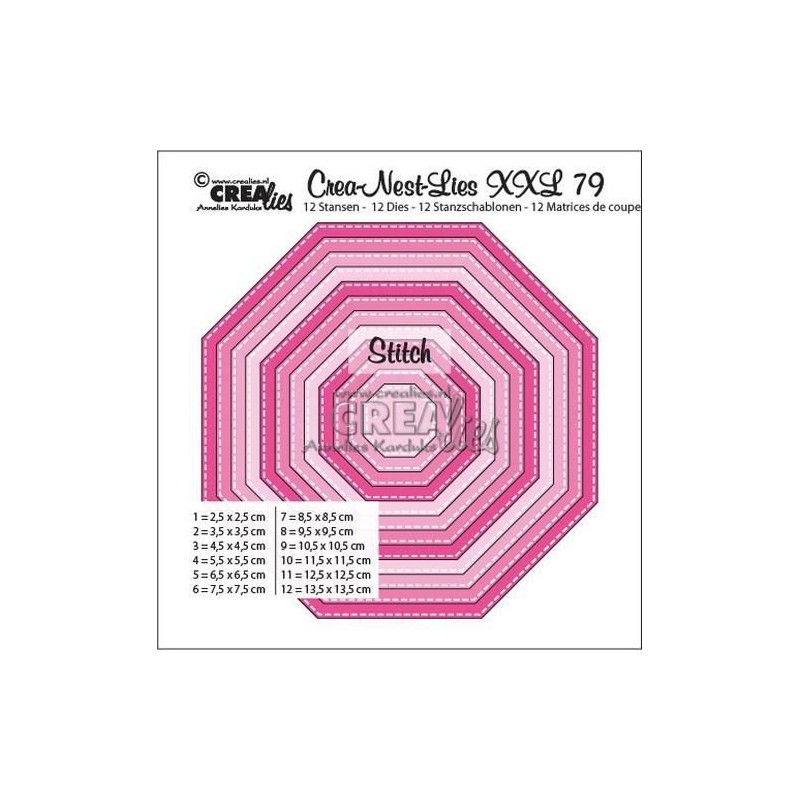 Crealies Crea-Nest-Lies XXL no 79 Octagon with stitchline