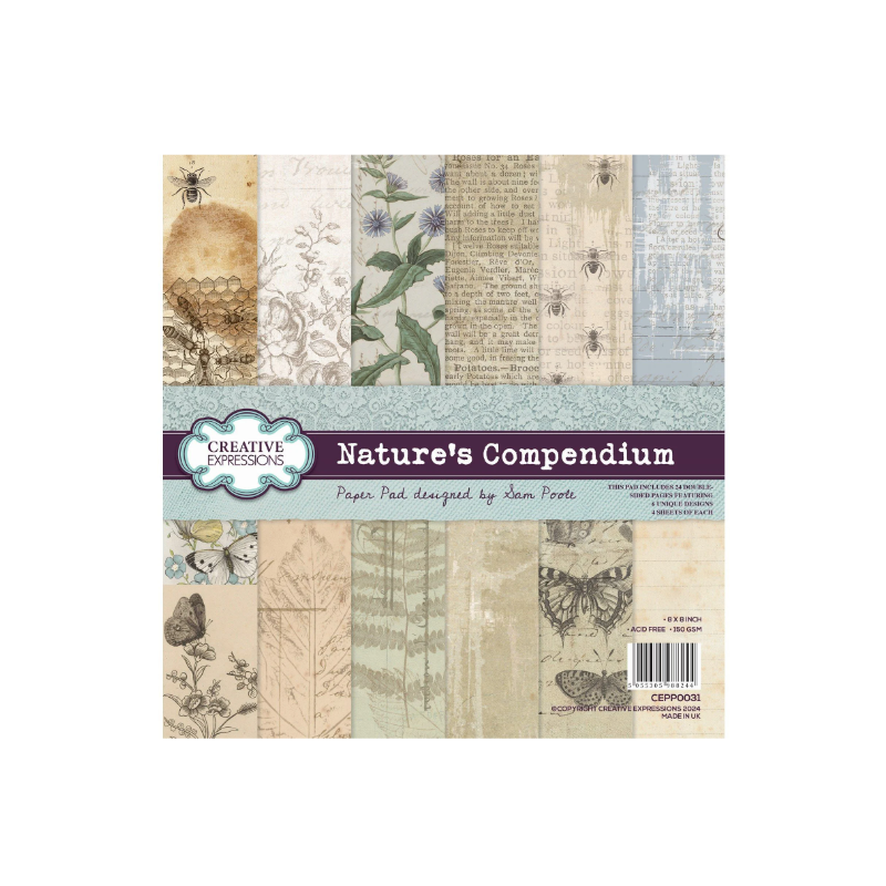 Creative Expressions • Paper Pad 8x8" Nature's Compendium