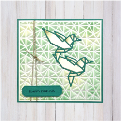 Nellie's Choice • 3D Embossing Folder Origami Triangles 15x15 cm