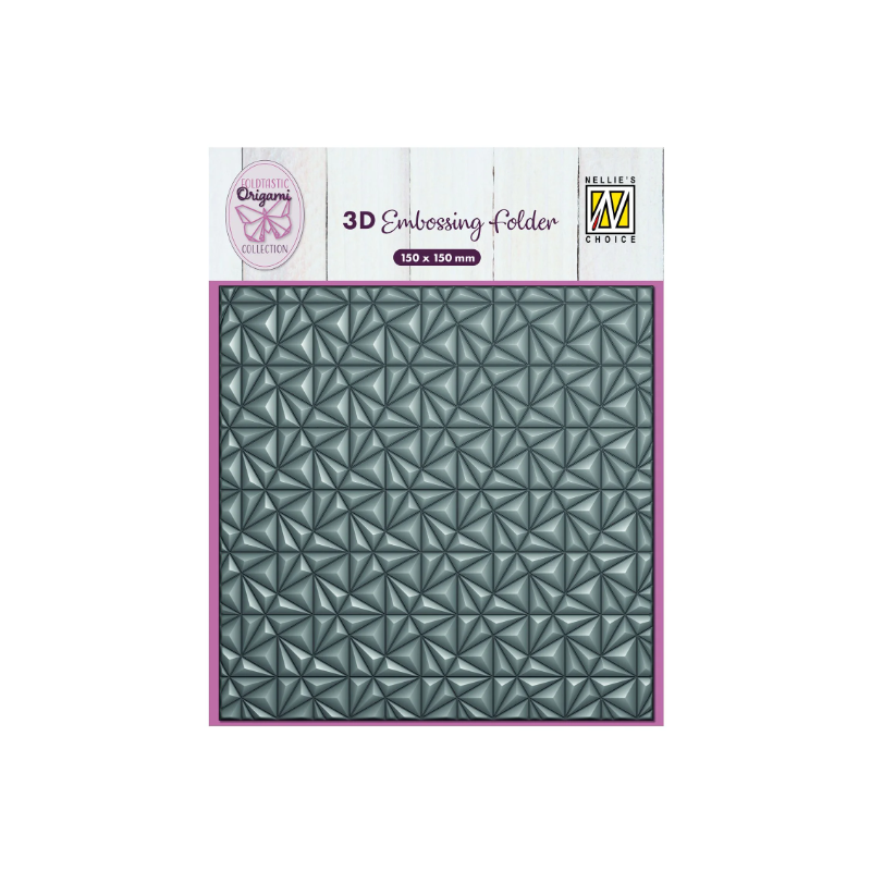 Nellie's Choice • 3D Embossing Folder Origami Triangles 15x15 cm