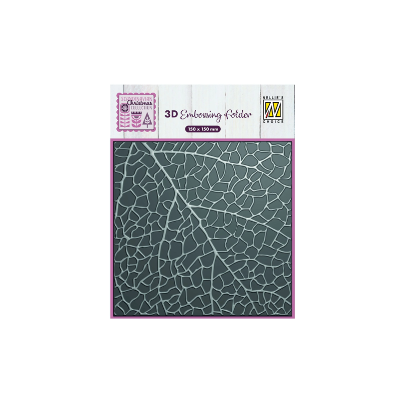 Nellie's Choice • 3D Embossing folder Leaf grain
