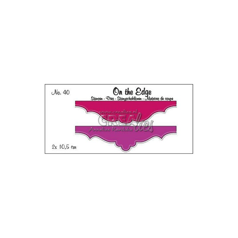 Crealies On the edge die no 40 2x 10,5 cm