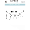 Reprint - Dies -  Babyklädstreck - 103x44 mm  RD085