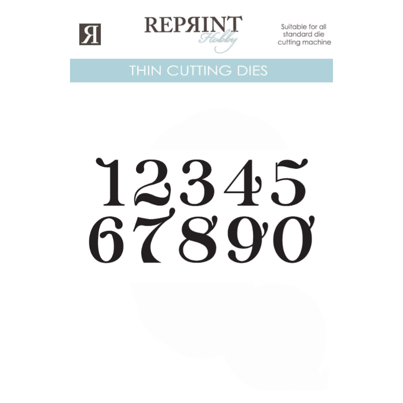 Reprint - Dies - Siffror - 105x55 mm  RD088