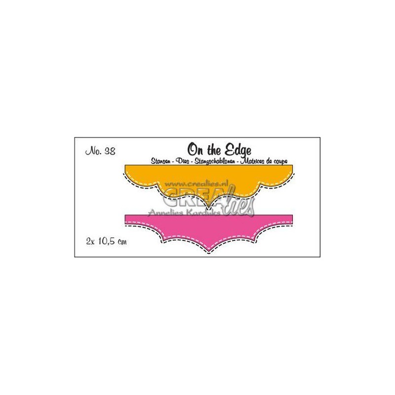 Crealies On the edge die no 38 2x 10,5 cm