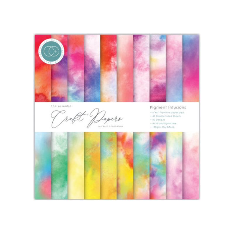 Craft Consortium 6x6 Inch Paper Pad Pigment Infusions CCEPAD031B