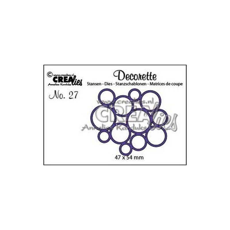 Crealies Decorette no. 27 all circles / 47x54mm
