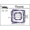 Crealies Decorette no. 23 intertwined aquares 46x47-26x26mm