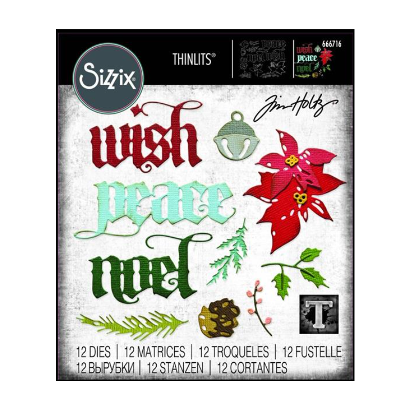 Sizzix / Tim Holtz Thinlits Die "Vault - Holiday Classic" 666716