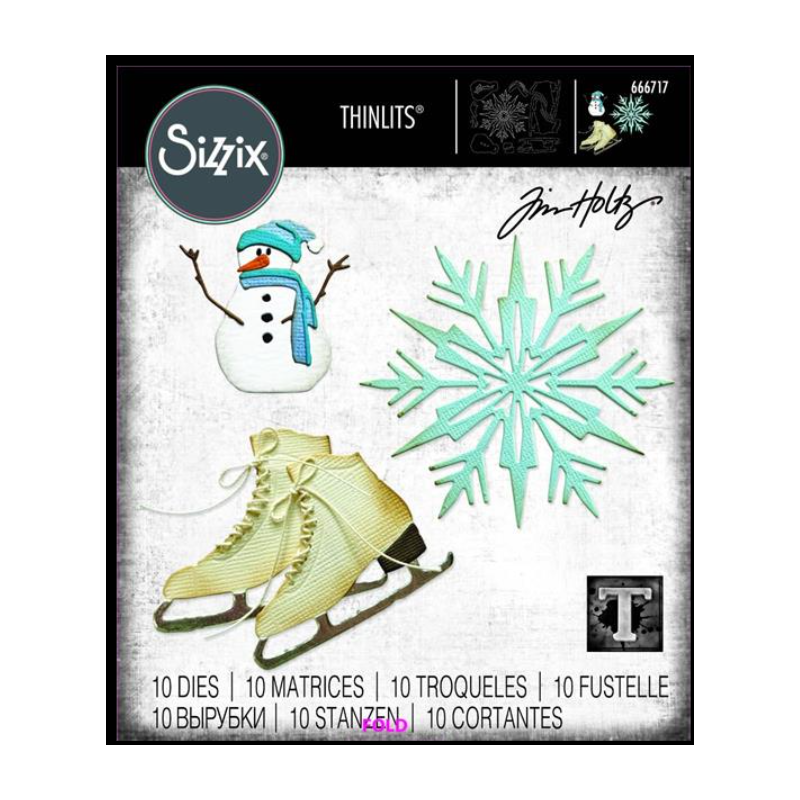 Sizzix / Tim Holtz Thinlits Die "Vault - Winter Wishes" 666717