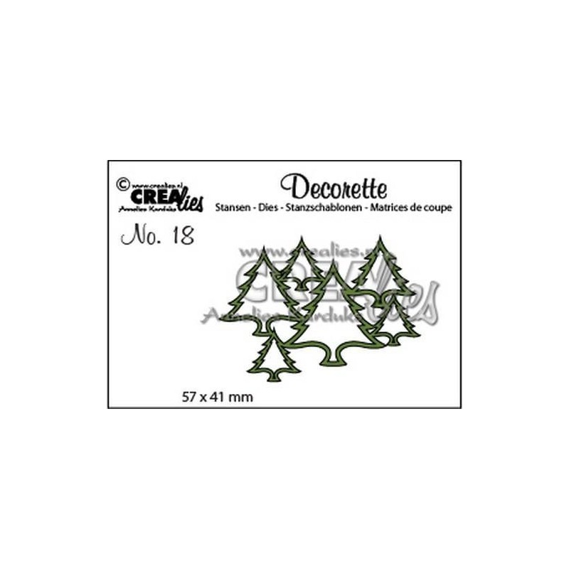 Crealies Decorette no. 18 die trees 57 x 41mm