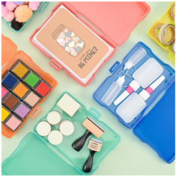 Vaessen Creative • Storage Box with 6 Cases Colourfull