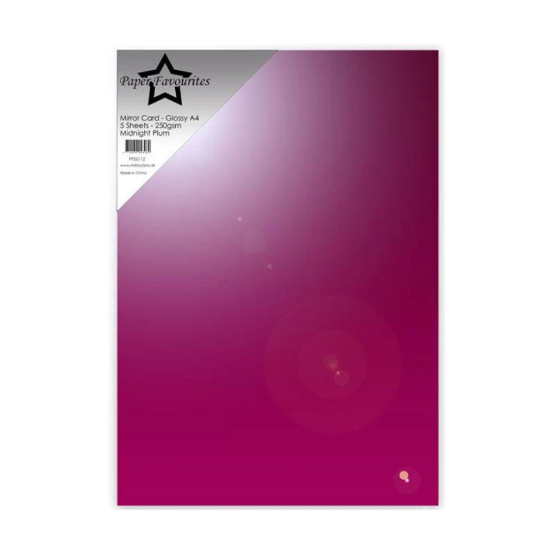Paper Favourites Mirror Card Glossy "Midnight Plum" PFSS112