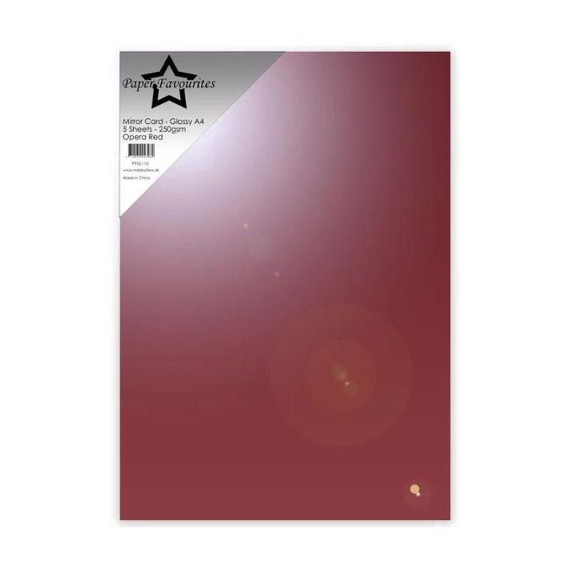 Paper Favourites Mirror Card Glossy "Opera Red" PFSS110