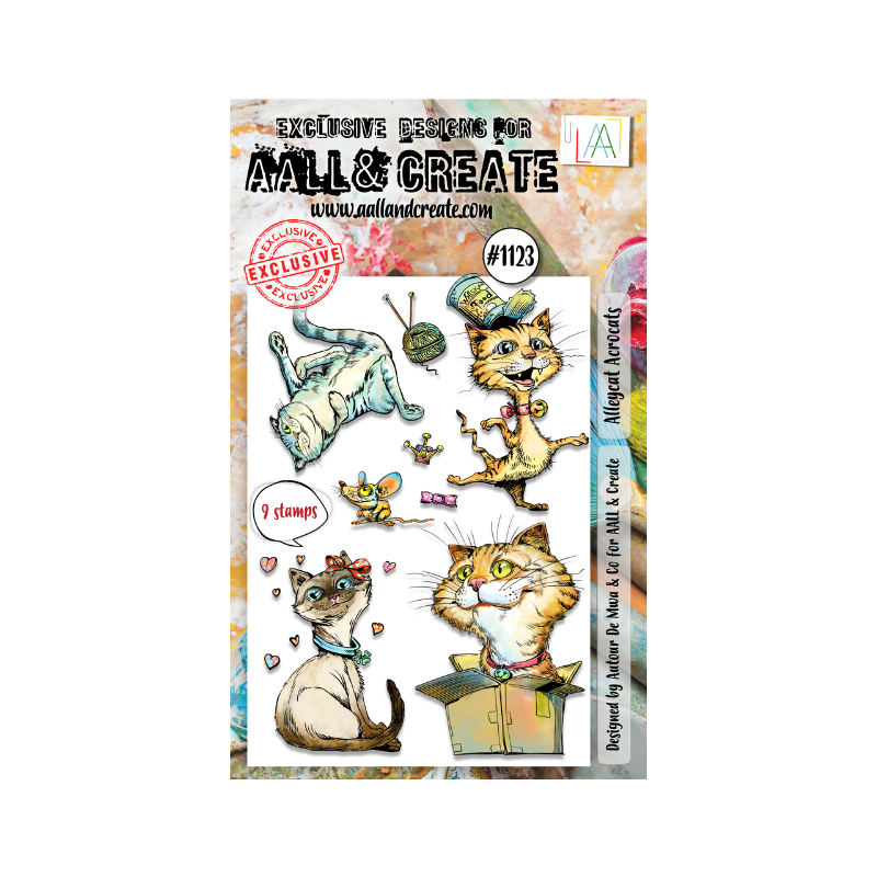 Aall and CreateStamp Set A6 Alleycat Acrocats AALL-TP-1123