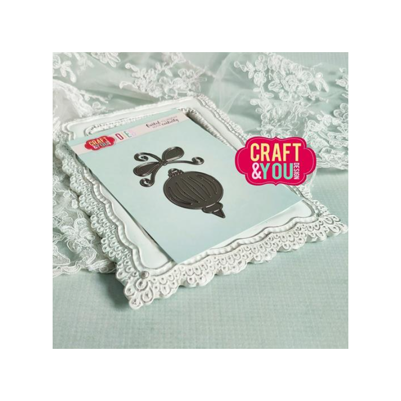 Craft&You Dies "Christmas Ball with a bow" CW195