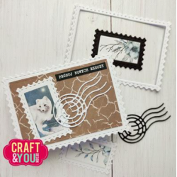 Craft&You Dies ATC Frame with stamp" CW263
