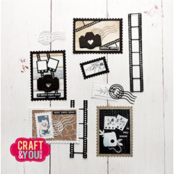 Craft&You Dies ATC Frame with stamp" CW263