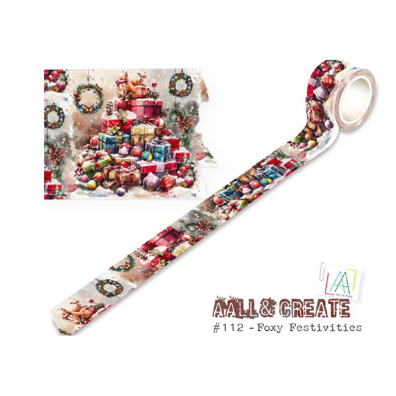 Aall and Create Washi Tape 25mm 10m Foxy Festivities AALL-MT-112