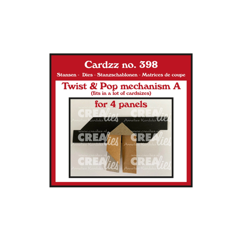 Crealies • Cardzz Twist Mechanism A For 4 Panels