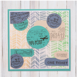 Nellie's Choice • Stencil 15x15 cm Chevron MMS4K-067