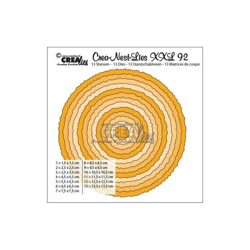 Crealies Rund XXL no 92 circles with rough edges