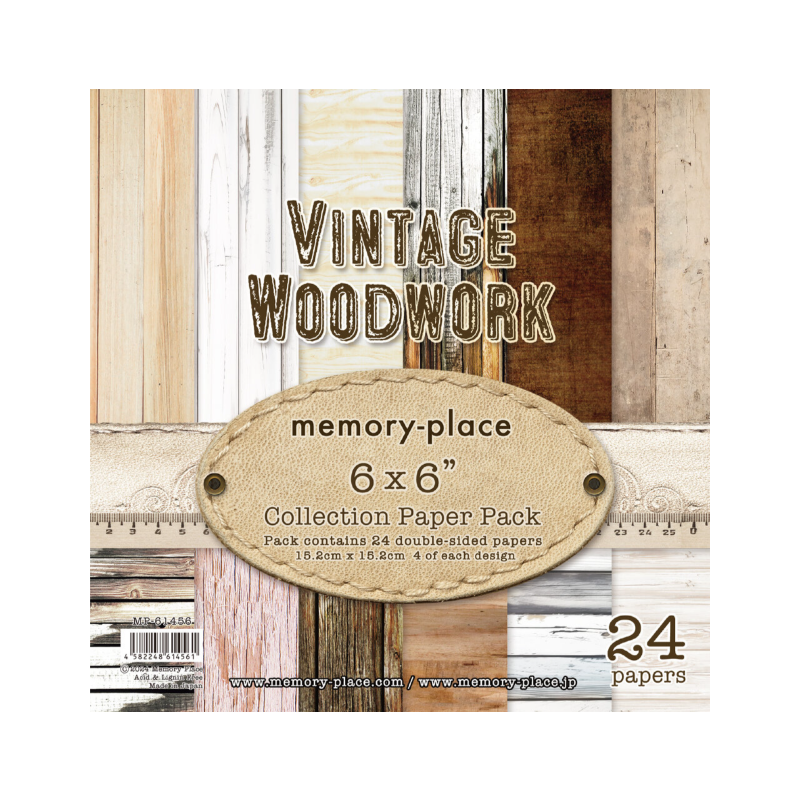 Memory Place Vintage Woodwork 6x6 Inch Paper Pack MP-61456