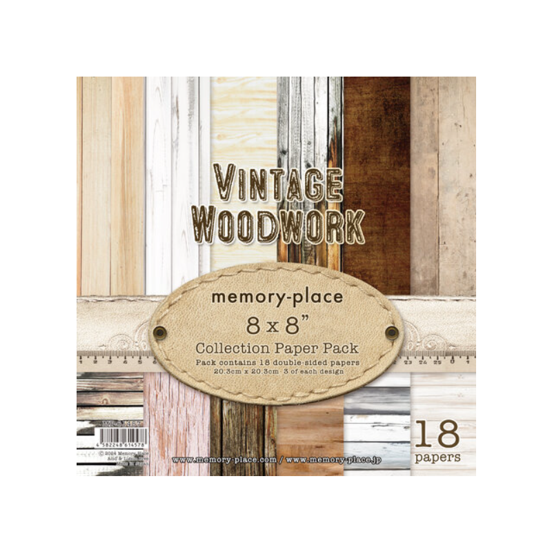 Memory Place Vintage Woodwork 8x8 Inch Paper Pack MP-61457