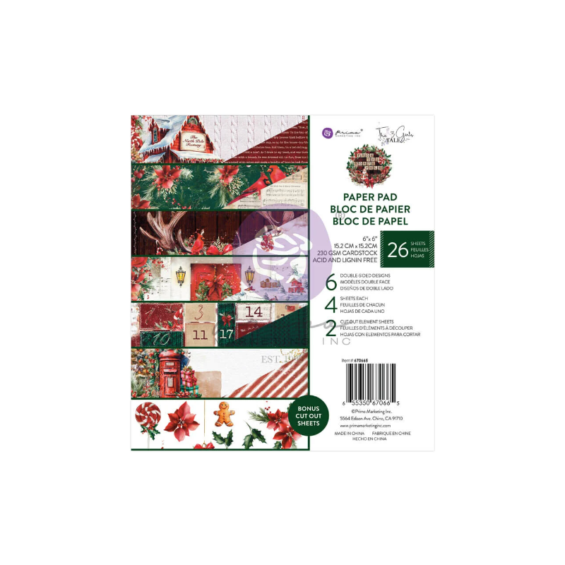 Prima Marketing From the North Pole 6x6 Inch Paper Pad 670665