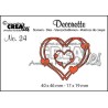 Crealies Decorette no. 23 intertwined hearts 40x46-17x19mm