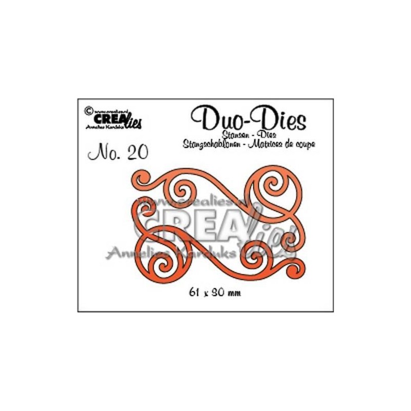 Crealies Duo Die no. 20 Swirls 1  6,1x3 cm