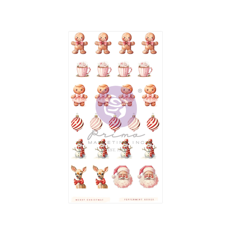 Prima Marketing 25 & Peppermint Puffy Stickers (27pcs) 981532