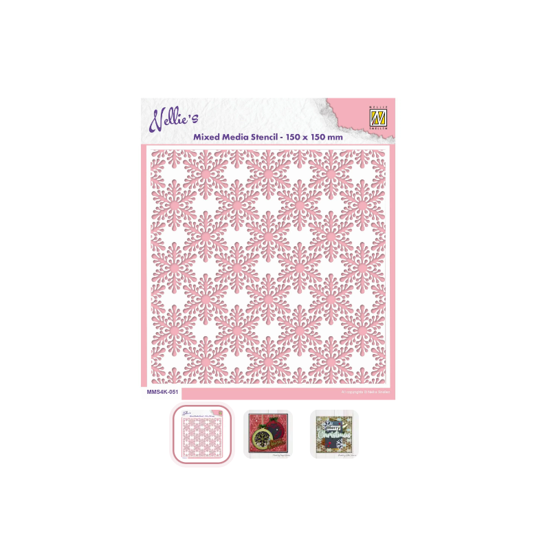 Nellie's Choice • Stencil 15x15 cm Snowflakes MMS4K-051