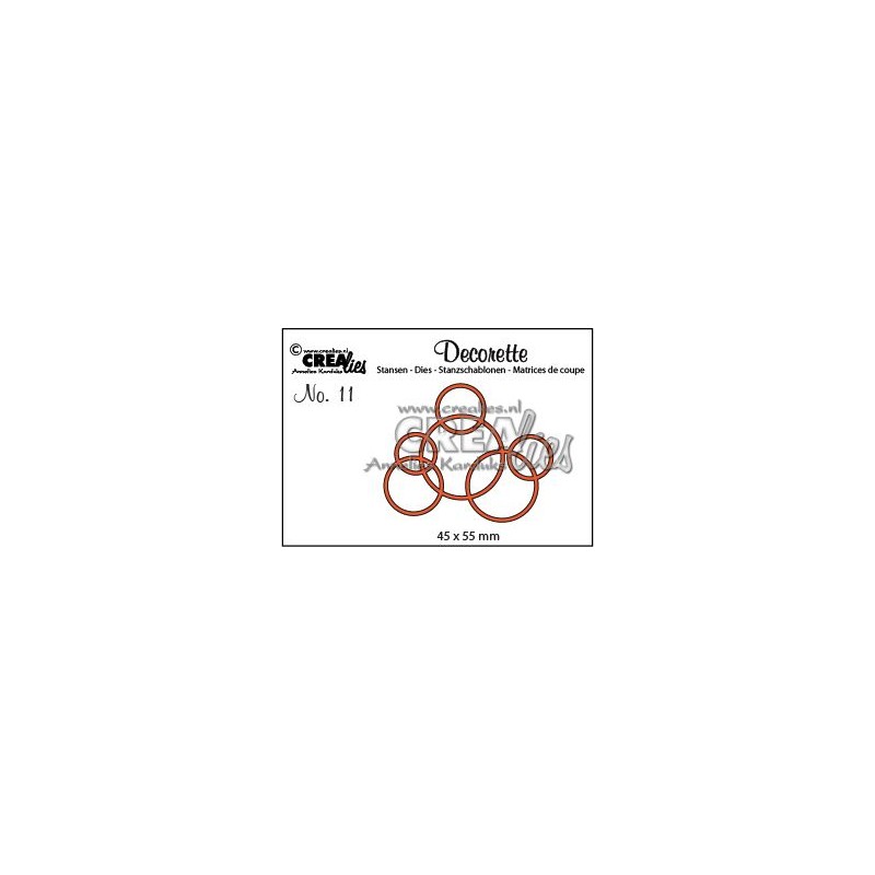 Crealies Decorette no. 11 interlocking circles 45x55mm