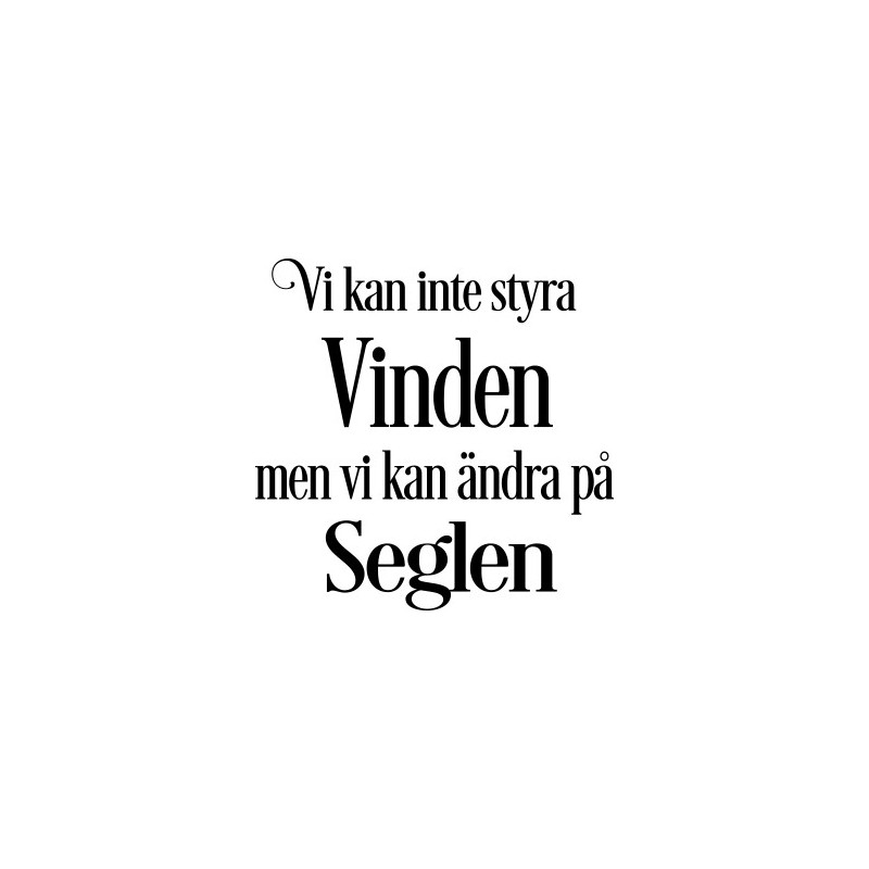 Lazer Design Stämplar Vi kan inte styra vinden 356