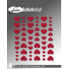BY Lene Enamel Hearts "Red - 54pcs" BLA003